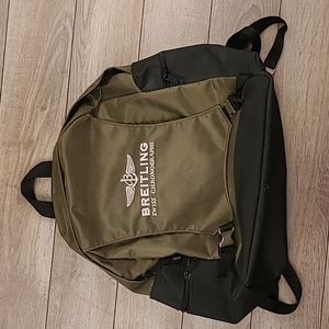 BREITLING Swiss Chronographs Watch‎ Green Black Classic Backpack Bag